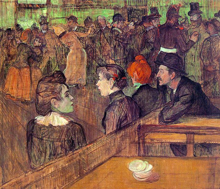  Henri  Toulouse-Lautrec At the Moulin de la Galette China oil painting art